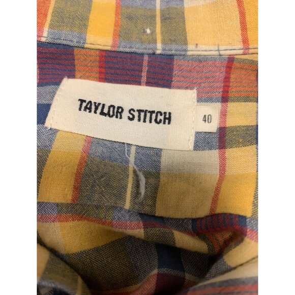 Taylor Stitch Plaid Button Down Shirt Size 40 - Picture 4 of 8